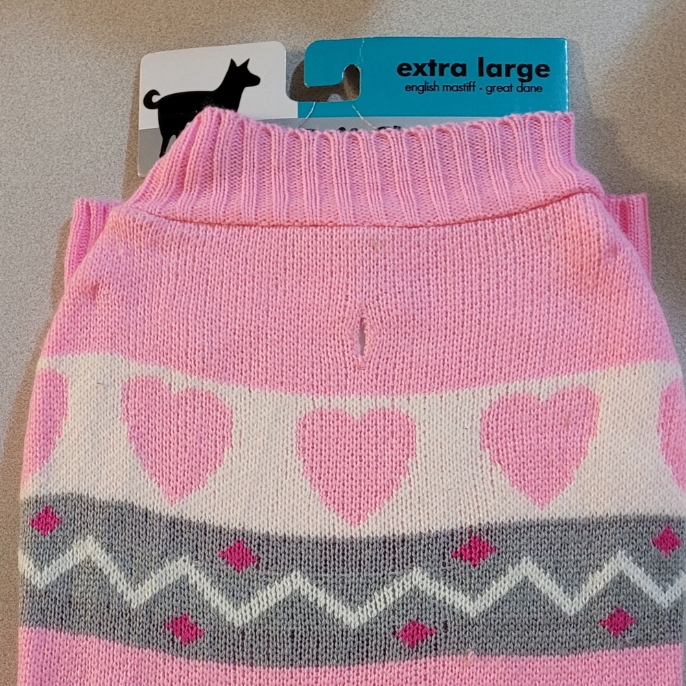 Extra Large Pink Dog Sweater